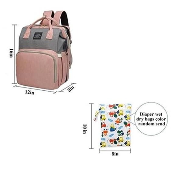 Diaper Bag with Changing Station,Diaper Bag Backpack，7 in 1 Travel Diaper Bag - Picture 5 of 6